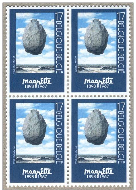 Bloc De 4 Timbres 1998 N° 2747 - René Magritte, Le Château Des Pyrénées - Ongebruikt