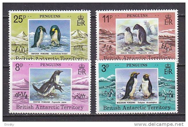 P2808 - BRITISH ANTARTIC TERRITORIES Yv N°78/81 ** ANIMAUX ANIMALS - Ongebruikt