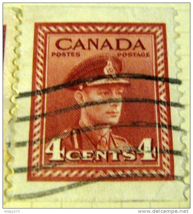 Canada 1942 King George VI 4c - Used - Used Stamps