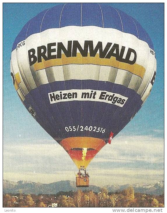 BRENNWALD BALLON Christoph Blaser Ballonfahrer Rüti ZH Horgen 1998 - Balloons