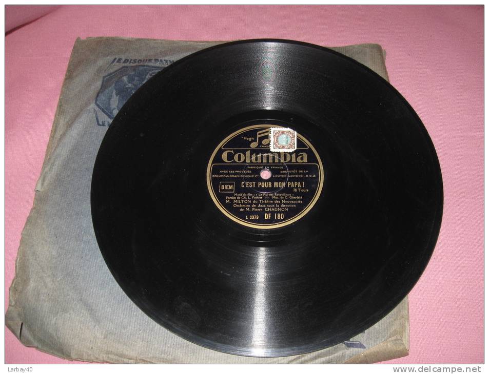 78 Tours Milton - J Ai Ma Combine  - C Est Pour Mon Papa - 78 Rpm - Gramophone Records