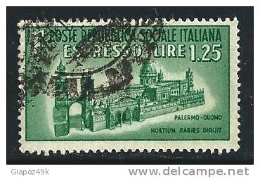 ● ITALIA - R.S.I. 1944 - ESPRESSO - Duomo Di Palermo Fil. CAPOVOLTA - N.° 23 - Cat. ? € - Lotto N. 1034 - Poste Exprèsse