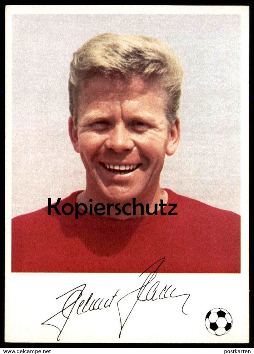 AUTOGRAMMKARTE HELMUT HALLER AC BOLOGNA Fußball Soccer Football Card Autograph Autogramm Karte Autographe Signature - Sportsmen