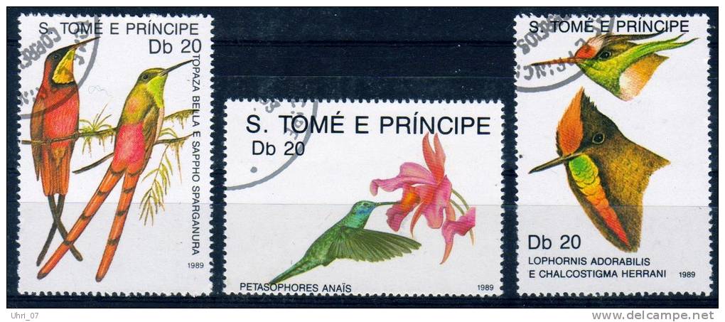 Sao Tome & Principe 1989  Kolibris Mi.-Nr. 1112 -1114 Kpl. O/used - Colibris