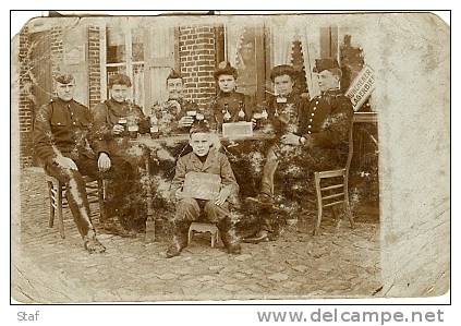 Het Leger - L´armée : Carte-photo - Brasschaet-Polygone : 1904 - Characters