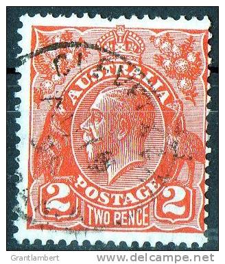 Australia 1926 King George V 2d Red Small Multiple Wmk Used - CLEVELAND TASMANIA - Used Stamps