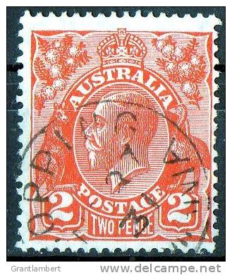 Australia 1926 King George V 2d Red Small Multiple Wmk Used - COPPING TASMANIA - Used Stamps