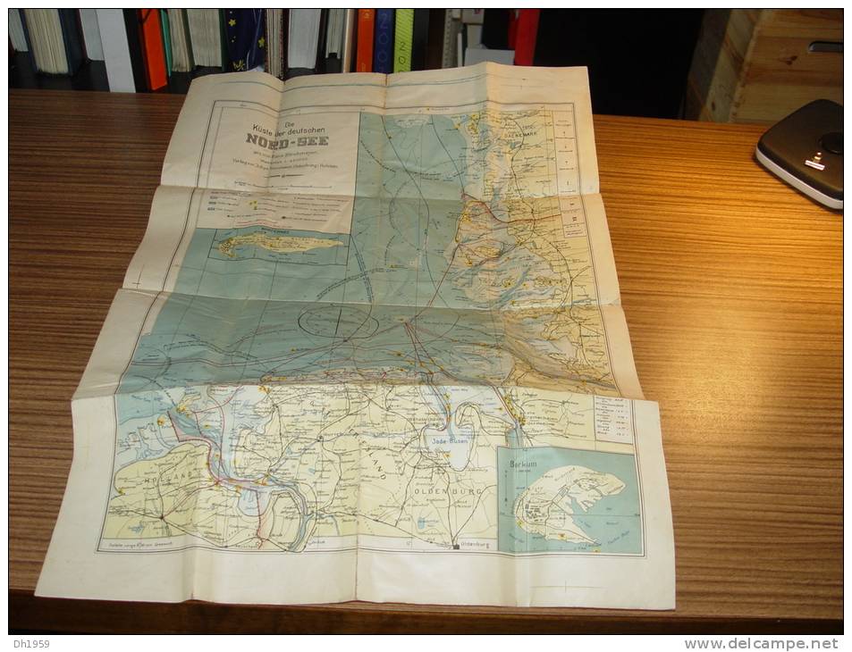 SPEZIAL - KARTE DIE KÜSTE DER DEUTSCHEN NORDSEE BORKUM NORDERNEY DÄNEMARK OLDENBURG  CARTA TURISTICA TOURISME MAP - Oldenburg (Holstein)