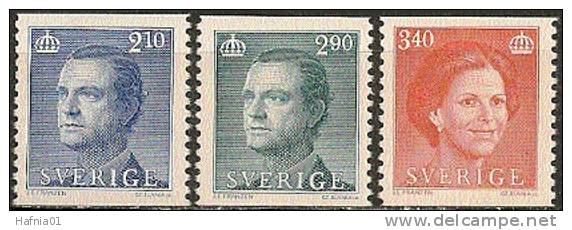 Czeslaw Slania. Sweden 1986. King Carl XVI Gustaf/Queen Silvia. Michel 1369-71 MNH. - Nuevos