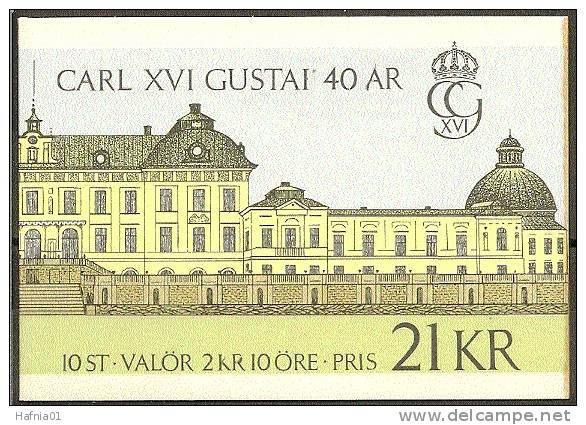 Czeslaw Slania. Sweden 1986. 40 Anniv King Carl XVI Gustaf.  Booklet. Michel MH 115 MNH. Signed. - 1904-50