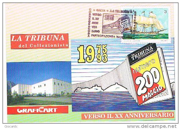 CUBA - STORIA POSTALE - 1993 CARTOLINA CON ANNULLO GAETA, LA TRIBUNA: VERSO IL XX ANNIVERSARIO  - RIF. 560 - Lettres & Documents