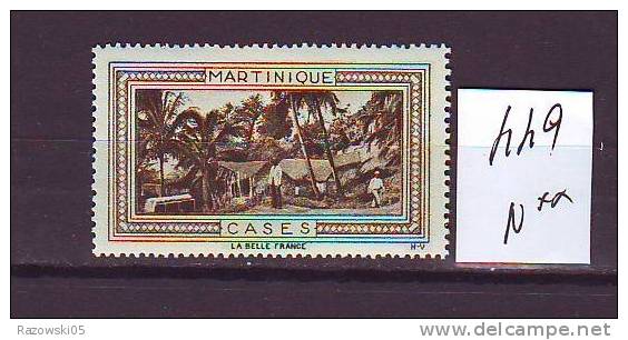 TIMBRE. VIGNETTE. BELLE FRANCE. COLONIE FRANCAISE. MARTINIQUE. CASES. - Turismo (Viñetas)