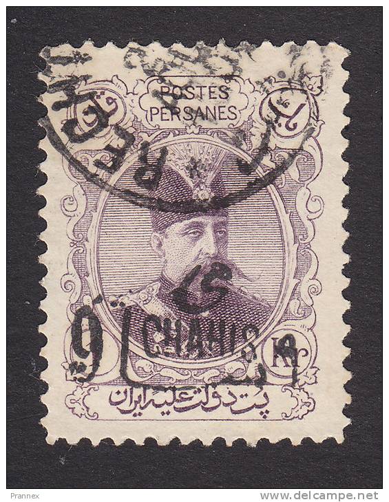 Iran, Scott #402, Used, Mozaffar-eddin Shah Qajar Surcharged, Issued 1904 - Iran