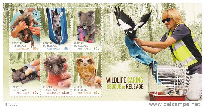 Australia.....:     2010 Wildlife Caring  MS MNH - Feuilles, Planches  Et Multiples