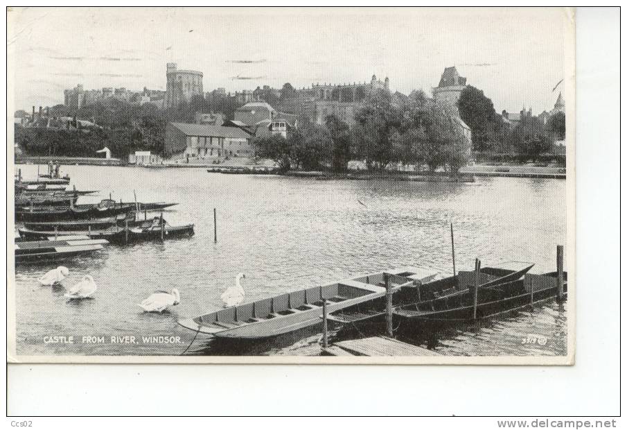Castle From River Windsor 1934 - Windsor