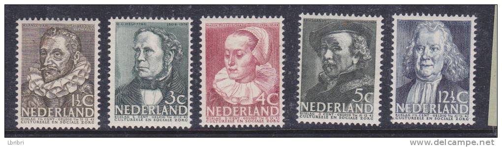 PAYS BAS N°304/308 AU PROFIT DES OEUVRES SOCIALES NEUF SANS  CHARNIÈRE - Unused Stamps