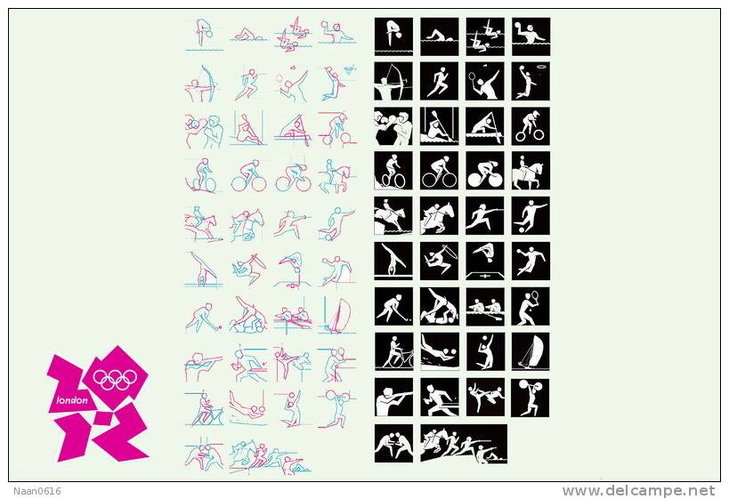 [Y41-93  ]   2012 London Olympic Games     , Postal Stationery --Articles Postaux -- Postsache F - Eté 2012: Londres