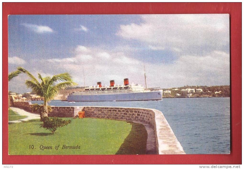 P1058 Bermuda Bermudes Somers Islands, Ship Queen Of Bermuda . Non Circulé. Gorham - Bermuda