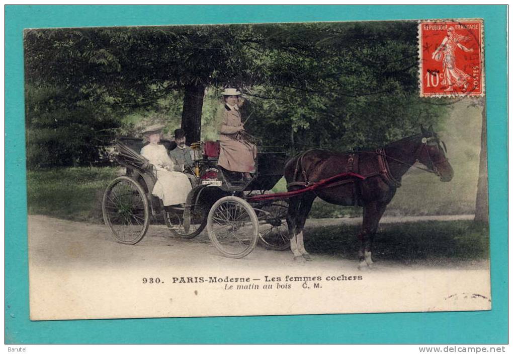 PARIS --> Les Femmes Cochers. Le Matin Au Bois - Petits Métiers à Paris