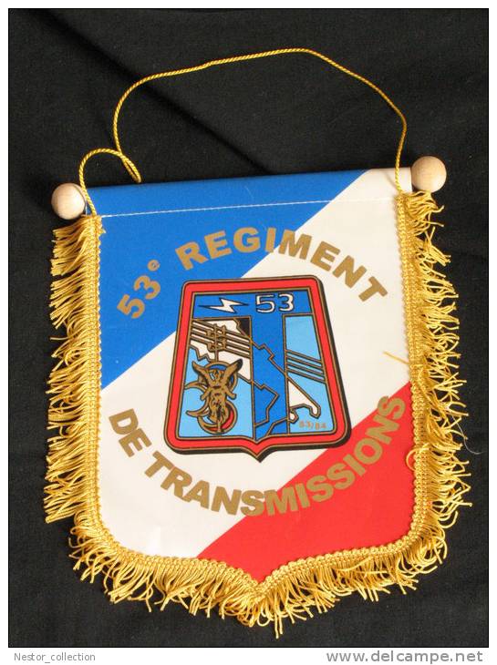 Fanion 53è Régiment De Transmissions Militaria 83 84 - Ecussons Tissu