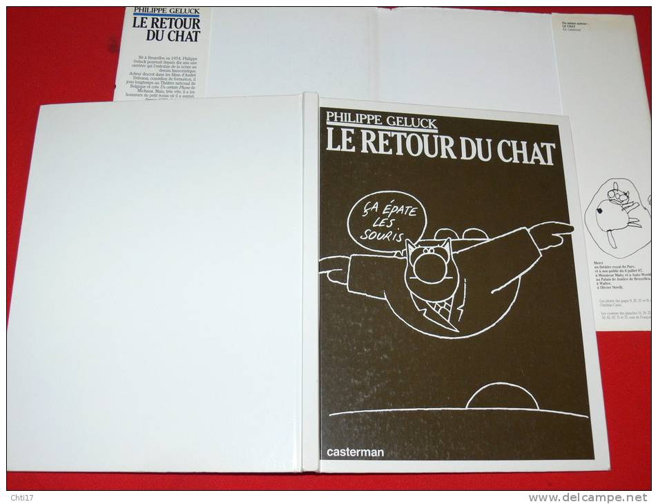 LE RETOUR DU CHAT PHILIPPE GELUCK EDITION CASTERMAN 1987 - Geluck