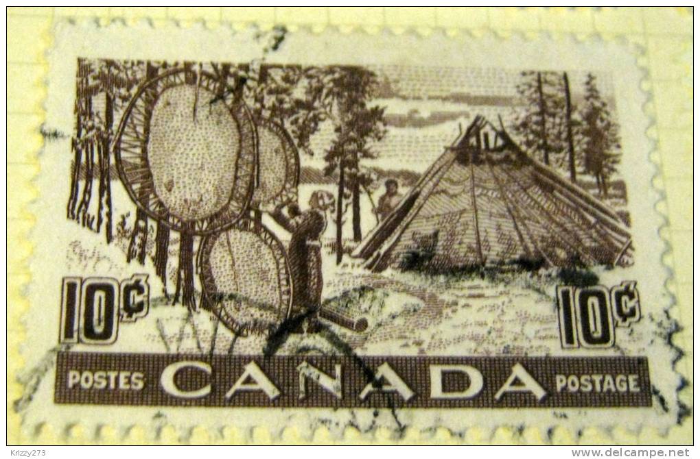 Canada 1950 Drying Furs 10c - Used - Oblitérés