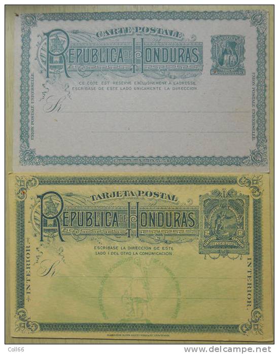 Lot Lote De 8 Antiguas Tarjetas Y Marcas Postales Republica De Honduras Antes 1900 Bon état Postage Inclus Pour Europe - Honduras