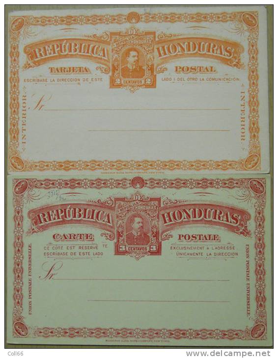 Lot Lote De 8 Antiguas Tarjetas Y Marcas Postales Republica De Honduras Antes 1900 Bon état Postage Inclus Pour Europe - Honduras