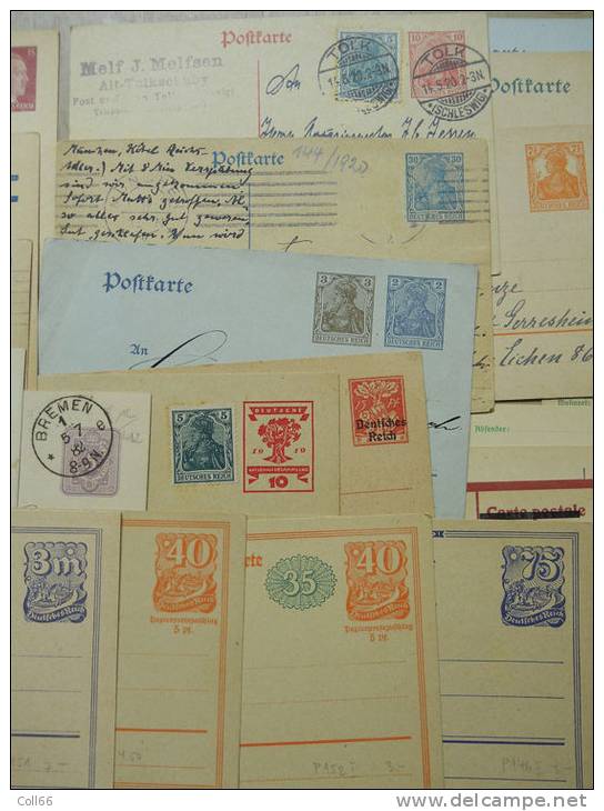 Lot De 25 Postkartes Anciennes Entiers Postaux 1880-1945 Postage Inclus Pour Europe - Collections