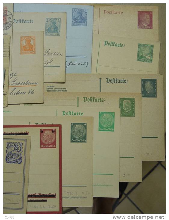 Lot De 25 Postkartes Anciennes Entiers Postaux 1880-1945 Postage Inclus Pour Europe - Collections