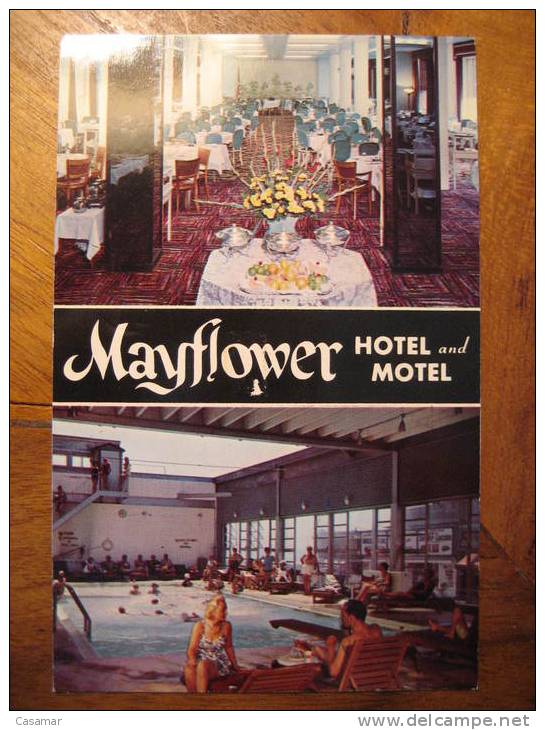 USA Atlantic City Mayflower Motel Hotel Post Card Swimming Natation Natacion Swimming-pool Piscina Schwimmen - Swimming