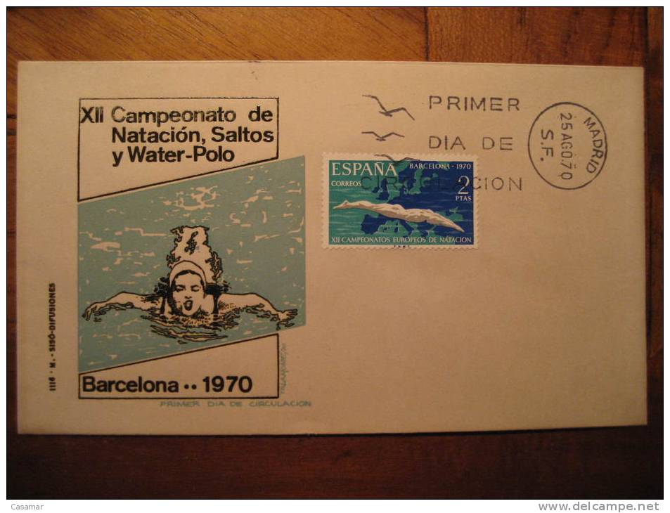 SPAIN Barcelona 1970 High Diving Plongeon Water Polo Waterpolo Water-polo Wasserball Swimming Pool Natation Schwimmen - Water-Polo