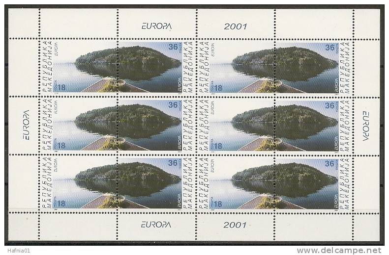 Macedonia 2001. CEPT. Sheet. Michel 228-29. MNH. - Macedonia Del Nord