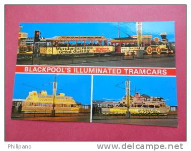 United Kingdom > England > Lancashire > Blackpool  Illuminated Tramcars  Multi View Early Chromel --ref  555 - Blackpool