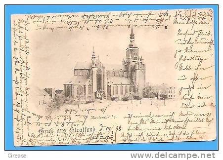 GERMANY 1898. STRALSUND - MARIENKIRCHE OLD PC - Stralsund