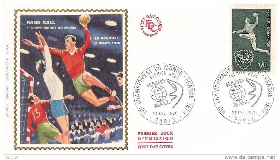 FDC  France 1970: Hand Ball 7ème Championnat Du Monde - Hand-Ball