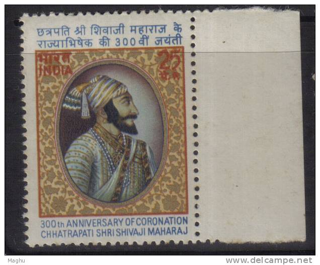 India MNH 1974, Shivaji, Royal, - Ungebraucht