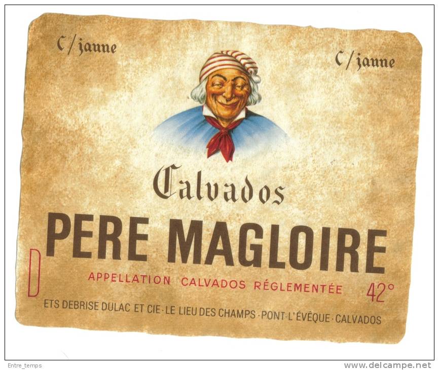 Etiquette Calvados Père Magloire Pont L'Eveque - Autres & Non Classés