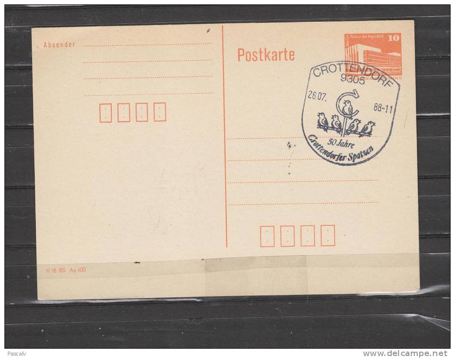 Entier Postal Oblitéré Crottendorf Mais Non Circulé - Cartes Postales - Oblitérées