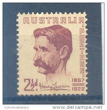 (SA0154) AUSTRALIA, 1949 (Henry Hertzberg Lawson, Author And Poet). Mi # 197. MNH** Stamp - Neufs
