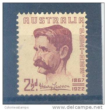 (SA0154) AUSTRALIA, 1949 (Henry Hertzberg Lawson, Author And Poet). Mi # 197. MNH** Stamp - Ongebruikt