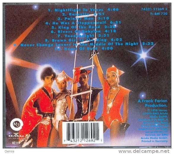 Boney M °°°°  Night To Venus   // CD ALBUM 10 TITRES - Disco, Pop