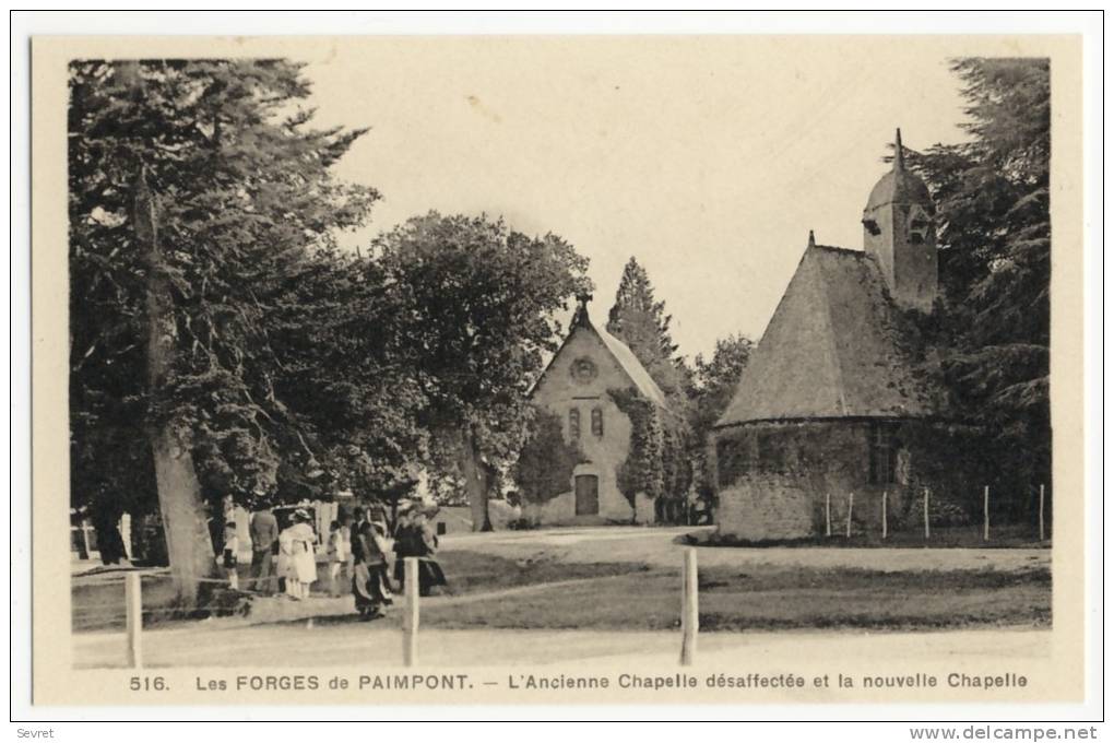 PAIMPONT. - L´Ancienne Chapelle Désaffectée Et La Nouvelle Chapelle - Paimpont