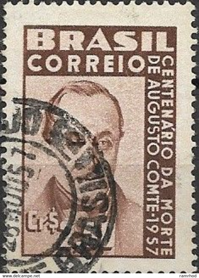 BRAZIL 1957 Death Centenary Of Comte - 2cr50 - Auguste Comte (philosopher) FU - Used Stamps