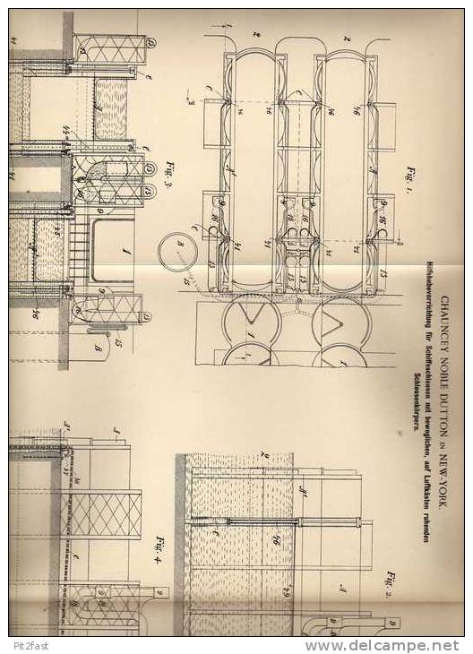 Original Patentschrift - Schleuse , Schiffshebewerft , 1896 , C. Dutton In New York , Werft !!! - Autres & Non Classés