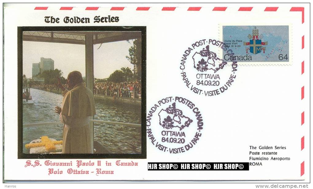Roma- Montreal, 9. September 1984,  In Kanada, The Golden Series - Enveloppes Commémoratives