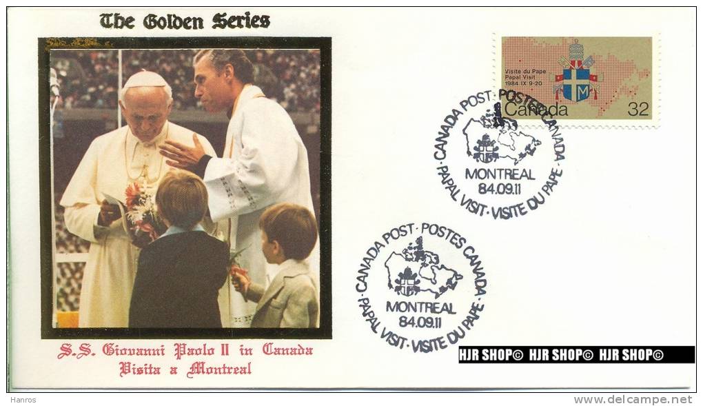 Visita A Montreal, 11. September 1984,  In Kanada, The Golden Series - Commemorative Covers