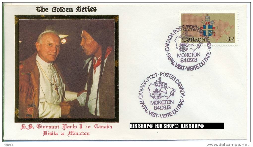 Visita A Moncton, 13. September 1984,  In Kanada, The Golden Series - Sobres Conmemorativos