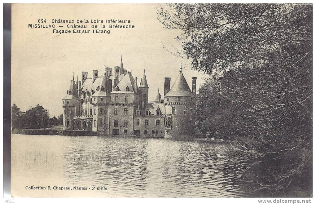 44 - Missillac : Château De La Bretèche - Façade Sur L'étang - Missillac