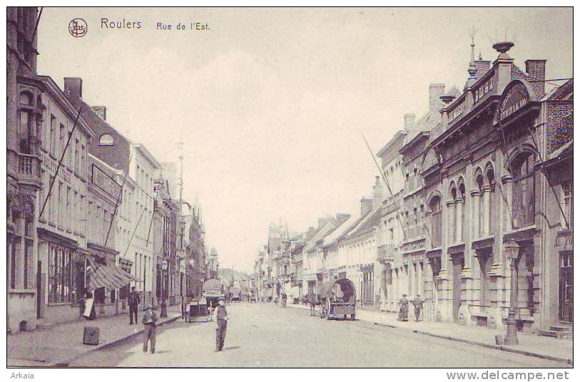 ROULERS = Rue De L'Est - Carte Animée + Attelage (Nels) Vierge - Roeselare